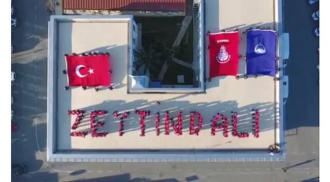 İnsan Zinciri oluşturan zabıtalar &quot; Zeytin Dalı&quot; yazdı