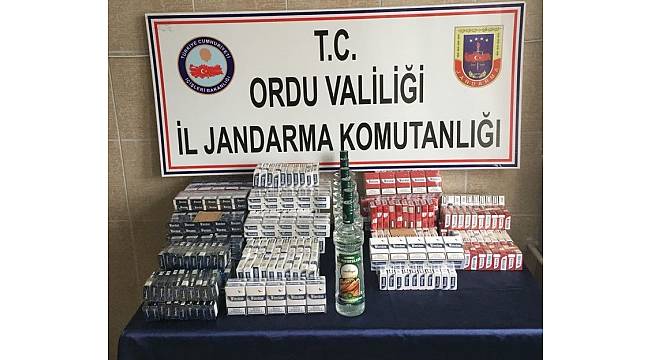 Ordu&#39;da yolcu otobüsünde kaçak sigara ele geçti