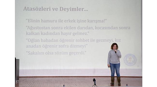 Saruhanlı&#39;da &#39;Kadına karşı şiddete son&#39; semineri