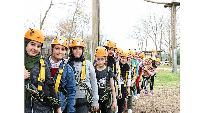 700 öğrenci daha Macera Park&#39;ta heyecana ortak oldu