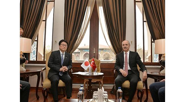 Bakan Kurtulmuş, Japonya Devlet Bakanı Matsuyama ile bir araya geldi