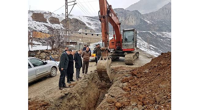 Başkan Epcim ve teknik heyet içme suyu hattını denetledi