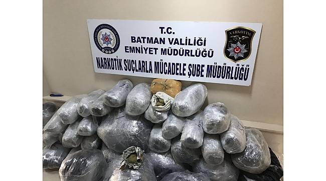 Batman&#39;da 147 kilo 400 gram uyuşturucu ele geçirildi