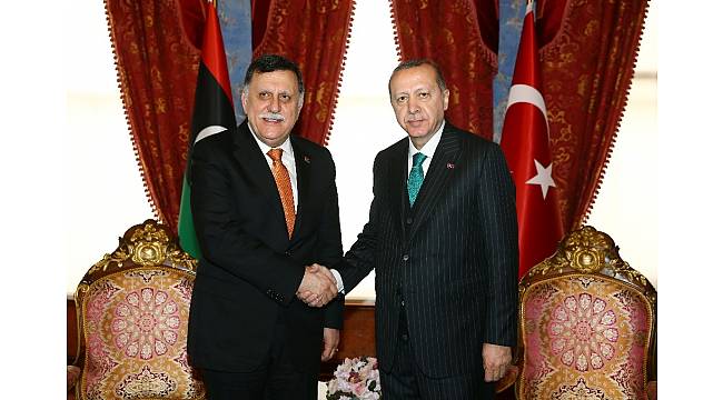 Cumhurbaşkanı Erdoğan, Libya Başkanlık Konseyi Başkanı El Sarrac&#39;ı kabul etti