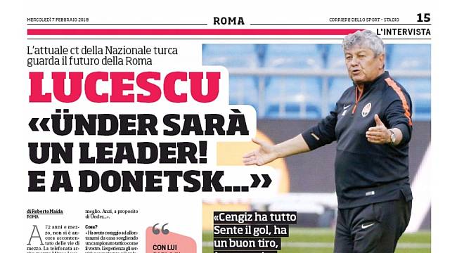 Lucescu: &quot;Cengiz Ünder, Milli Takım&#39;ın vazgeçilmezlerinden olacak&quot;