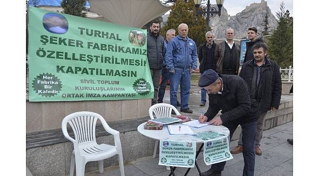 Şeker fabrikasının özelleştirilmemesi için imza kampanyası başlatıldı