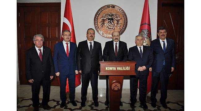 YÖK Başkanı Saraç Konya&#39;da NEÜ ev sahipliğinde UNİKOP Rektörleri ile buluştu