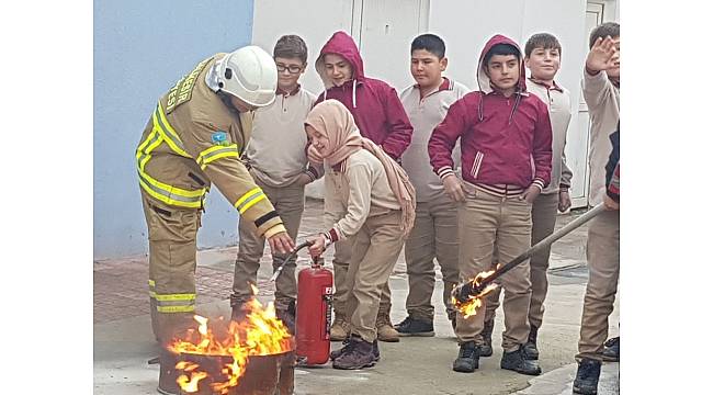 Balya İmam Hatip Ortaokulu&#39;nda sivil savunma tatbikatı