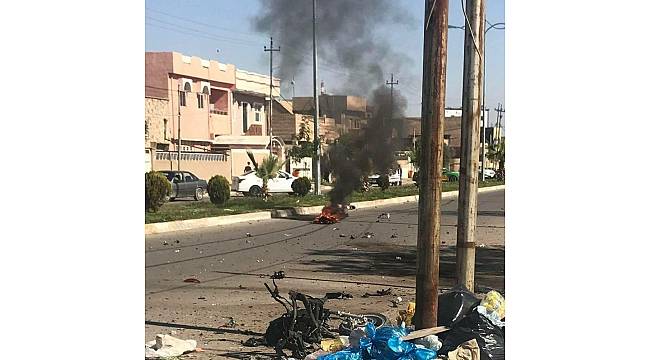 Kerkük&#39;ün ortasında bomba yüklü motosikletli saldırı