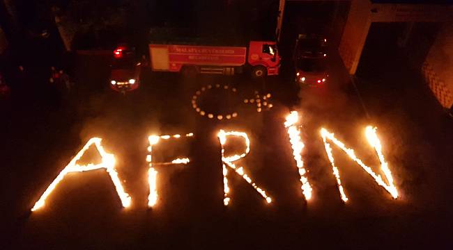 Malatya itfaiyesinden Afrin ateşi