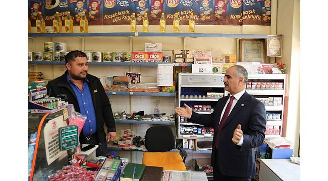 Başkan Aydın mahalle bakkallarına destek verdi