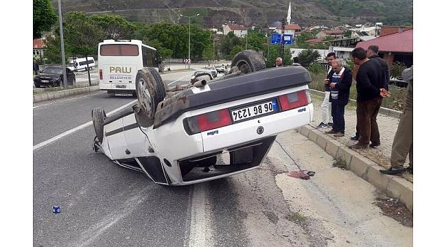 Çocuk sürücünün kullandığı otomobil takla attı: 2 yaralı