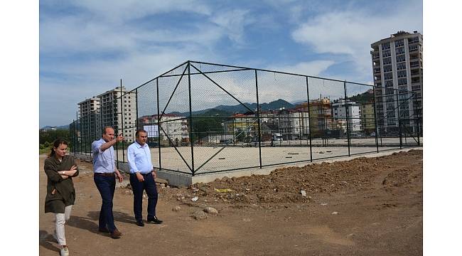 Görele&#39;ye yeni spor tesislerin yapımına başlandı