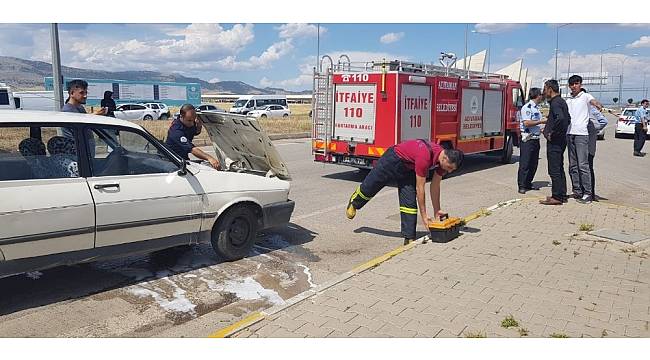 Kaza sonrası olası yangın önlendi