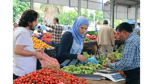 Şanlıurfa&#39;da yeni mahsul kabaklar pazara indi