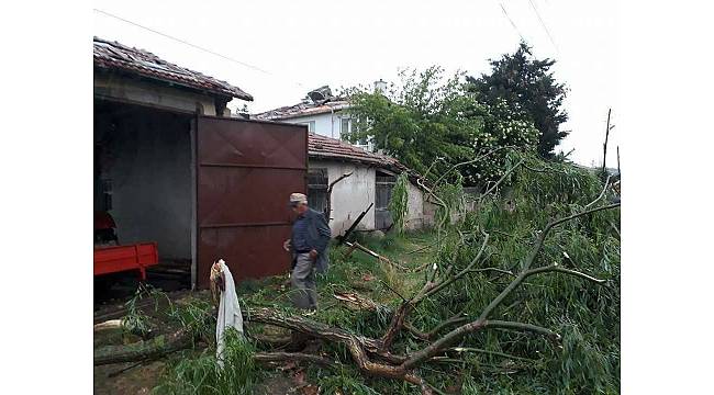 Tekirdağ&#39;da hortum mahalleyi yerle bir etti