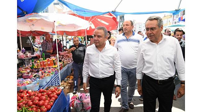 Başkan Böcek&#39;e Kepez&#39;de yoğun ilgi