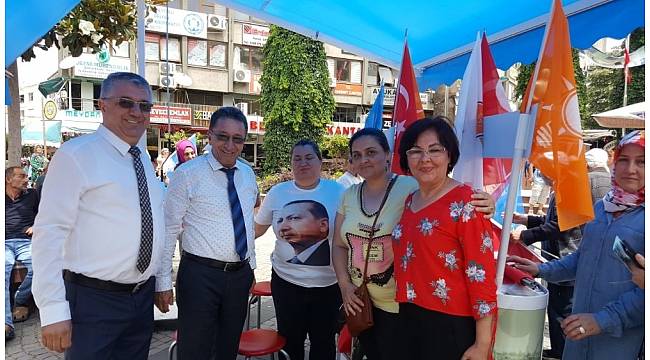 Başkan Saka, seçim stantlarını ziyaret etti