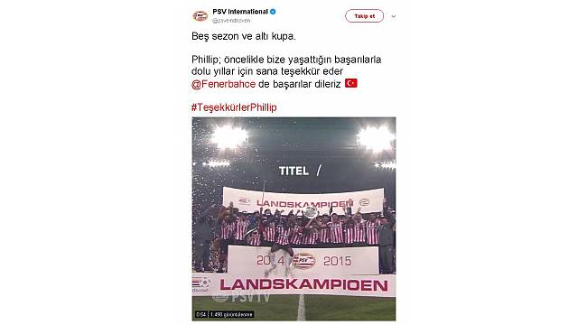 PSV, Cocu&#39;nun Fenerbahçe&#39;ye gittiğini açıkladı