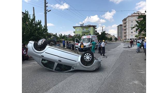 Trafik eğitiminde kaza yaptı şoka girdi