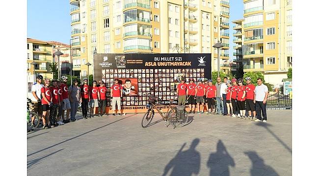 Pedallar bu kez şehitler için çevrildi