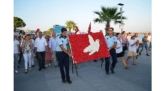 Didim&#39;de barış güvercini 23. kez havalandı