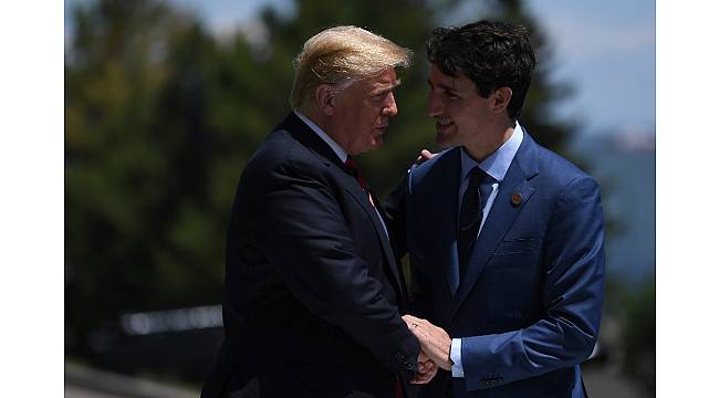 G7 Zirvesi&#39;nde Trump, Kanada Başbakanı ile görüştü